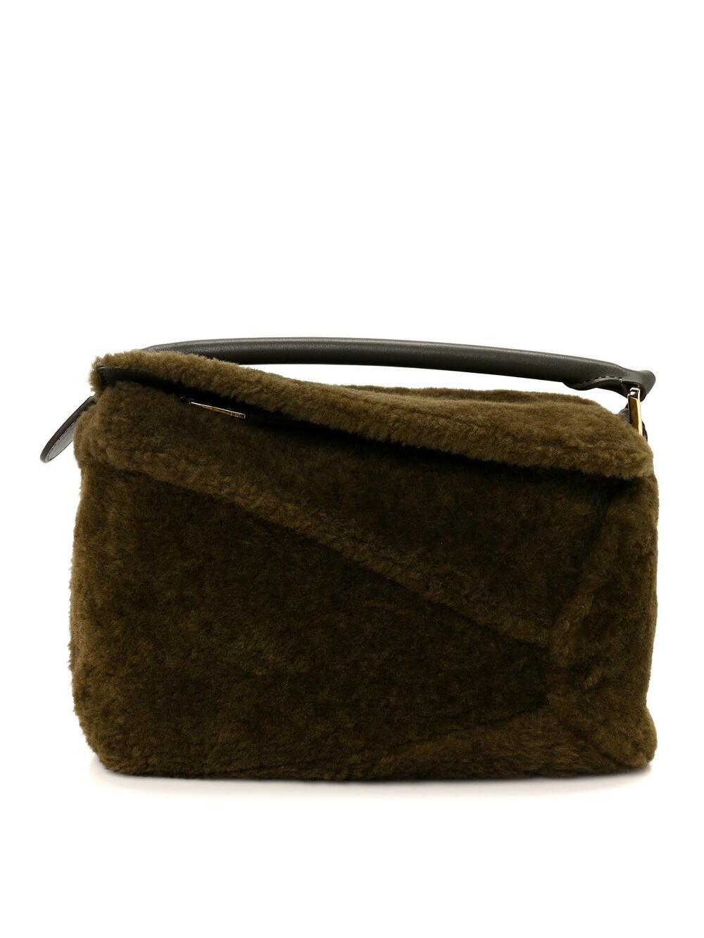 Loewe Shearling Small Puzzle Edge Bag #351393L12B